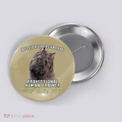 Bouvier Des Flandres Professional Human Trainer Cute Dog Button