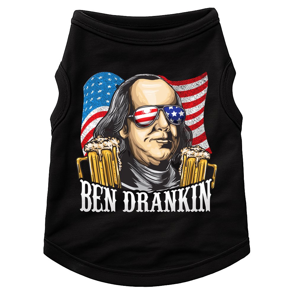 Ben Drankin! Funny Benjamin Franklin July 4th Beer Gift Cool Gift Doggie Tank
