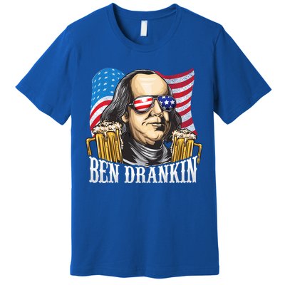 Ben Drankin! Funny Benjamin Franklin July 4th Beer Gift Cool Gift Premium T-Shirt