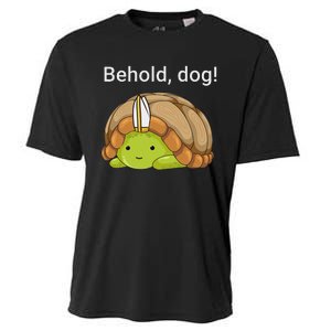 Behold Dog Funny Urtle Wearing A Priest Hat Cooling Performance Crew T-Shirt