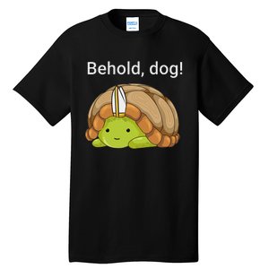 Behold Dog Funny Urtle Wearing A Priest Hat Tall T-Shirt