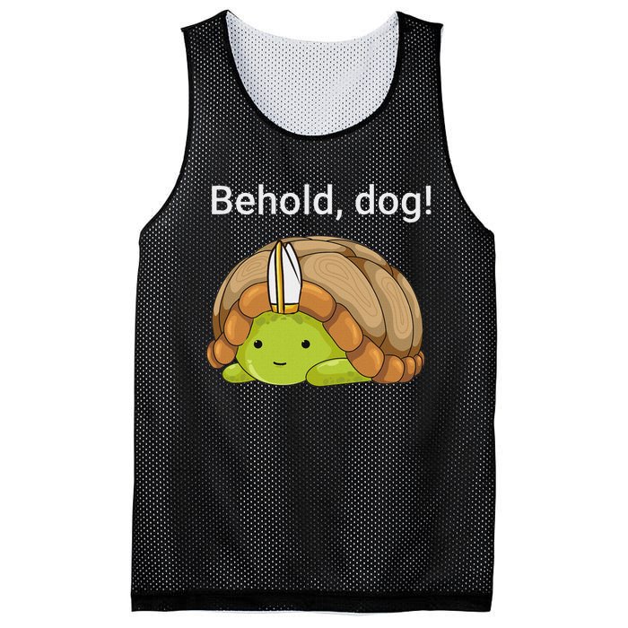 Behold Dog Funny Urtle Wearing A Priest Hat Mesh Reversible Basketball Jersey Tank