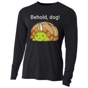 Behold Dog Funny Urtle Wearing A Priest Hat Cooling Performance Long Sleeve Crew