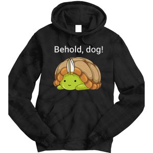 Behold Dog Funny Urtle Wearing A Priest Hat Tie Dye Hoodie