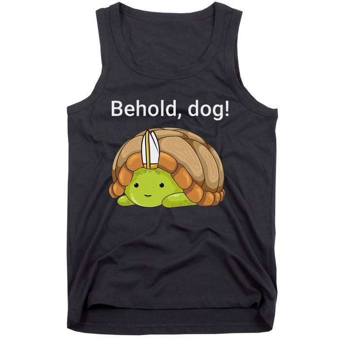 Behold Dog Funny Urtle Wearing A Priest Hat Tank Top