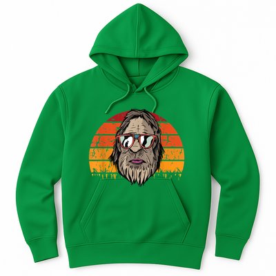 Bigfoot Dad Fathers Day Retro Vintage Sasquatch Yeti Papa Hoodie