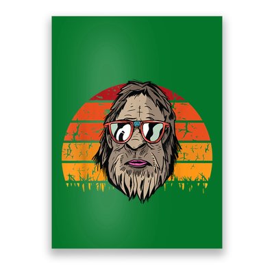Bigfoot Dad Fathers Day Retro Vintage Sasquatch Yeti Papa Poster