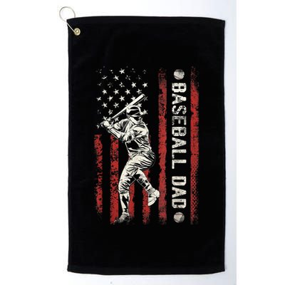 Baseball Dad Flag Gifts Dad Men Baseball Fathers Day Golf Towel