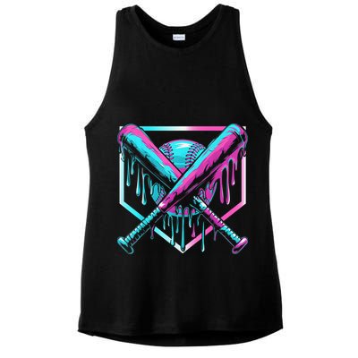 Baseball Drip For Boy Ice Cream Drip Y.o.u.t.h. Boy Baseball Ladies PosiCharge Tri-Blend Wicking Tank