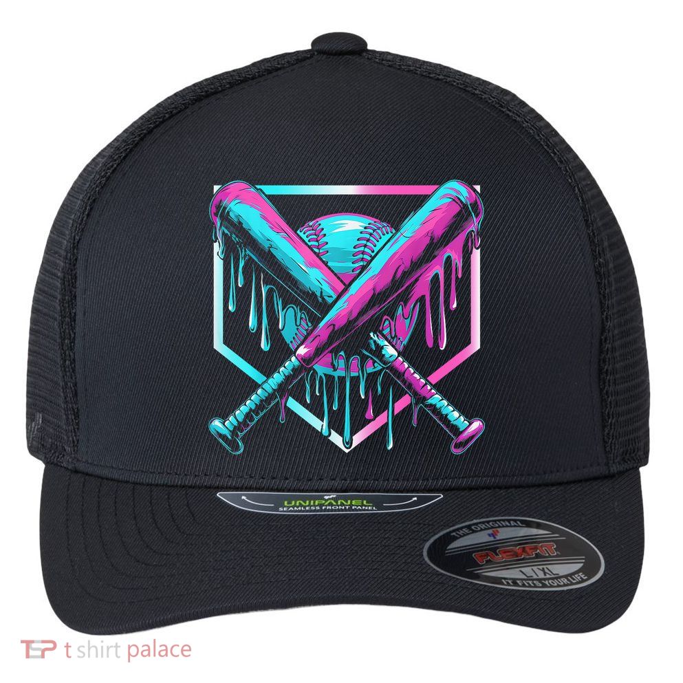 Baseball Drip For Boy Ice Cream Drip Y.o.u.t.h. Boy Baseball Flexfit Unipanel Trucker Cap