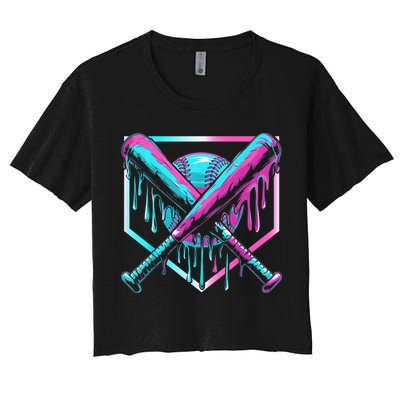 Baseball Drip For Boy Ice Cream Drip Y.o.u.t.h. Boy Baseball Crop Top