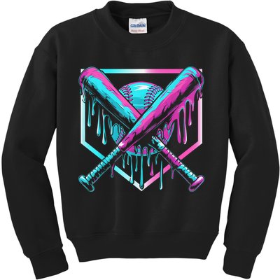 Baseball Drip For Boy Ice Cream Drip Y.o.u.t.h. Boy Baseball Kids Sweatshirt