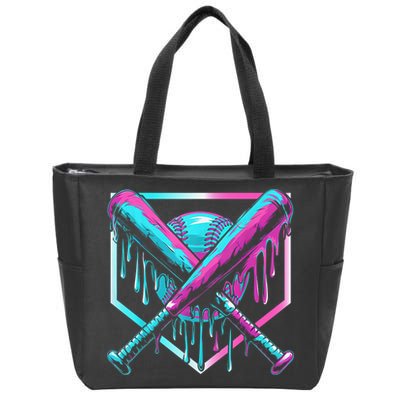 Baseball Drip For Boy Ice Cream Drip Y.o.u.t.h. Boy Baseball Zip Tote Bag
