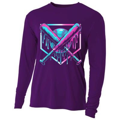 Baseball Drip For Boy Ice Cream Drip Y.o.u.t.h. Boy Baseball Cooling Performance Long Sleeve Crew