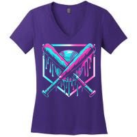 Baseball Drip For Boy Ice Cream Drip Y.o.u.t.h. Boy Baseball Women's V-Neck T-Shirt