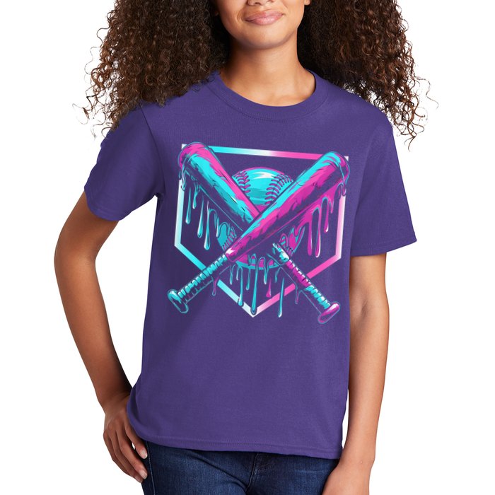 Baseball Drip For Boy Ice Cream Drip Y.o.u.t.h. Boy Baseball Kids T-Shirt