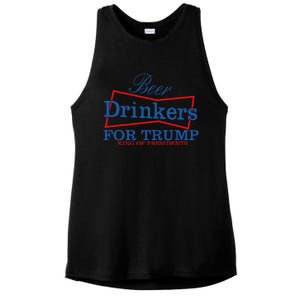 Beer Drinkers For Trump Presidential Support Ladies PosiCharge Tri-Blend Wicking Tank