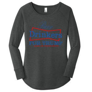 Beer Drinkers For Trump Presidential Support Women's Perfect Tri Tunic Long Sleeve Shirt