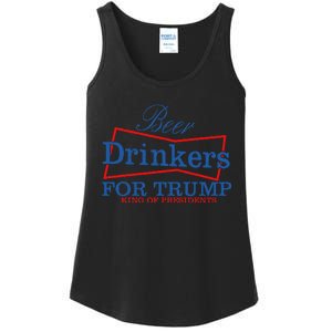 Beer Drinkers For Trump Presidential Support Ladies Essential Tank