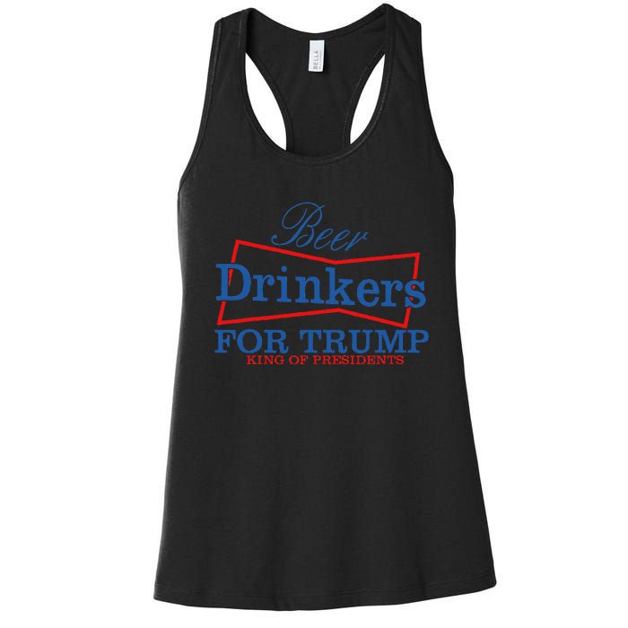 Beer Drinkers For Trump Presidential Support Women's Racerback Tank