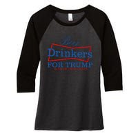 Beer Drinkers For Trump Presidential Support Women's Tri-Blend 3/4-Sleeve Raglan Shirt