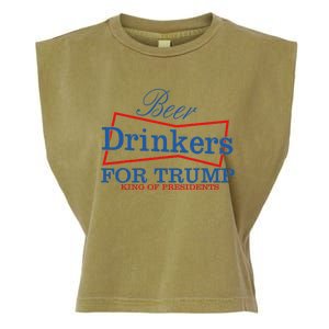 Beer Drinkers For Trump Presidential Support Garment-Dyed Women's Muscle Tee