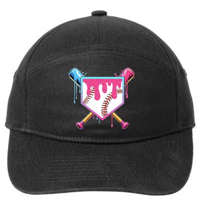 Baseball Drip For Boy Ice Cream Drip Baseball  7-Panel Snapback Hat