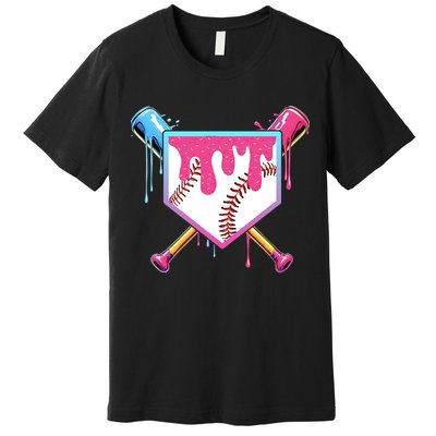 Baseball Drip For Boy Ice Cream Drip Baseball  Premium T-Shirt