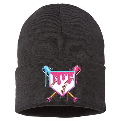 Baseball Drip For Boy Ice Cream Drip Baseball  Sustainable Knit Beanie