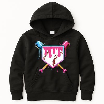 Baseball Drip For Boy Ice Cream Drip Baseball  Kids Hoodie