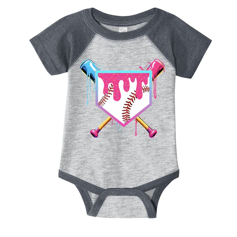 Baseball Drip For Boy Ice Cream Drip Baseball  Infant Baby Jersey Bodysuit