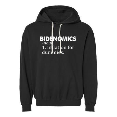 Bidenomics Definition Funny AntiBiden Garment-Dyed Fleece Hoodie