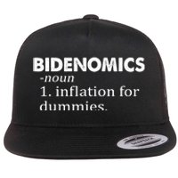 Bidenomics Definition Funny AntiBiden Flat Bill Trucker Hat