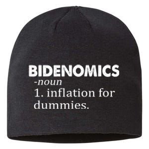 Bidenomics Definition Funny AntiBiden Sustainable Beanie