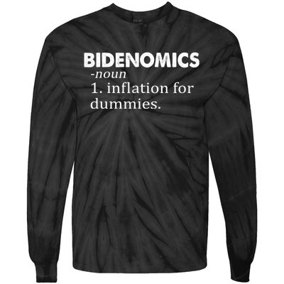 Bidenomics Definition Funny AntiBiden Tie-Dye Long Sleeve Shirt