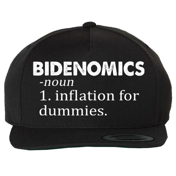 Bidenomics Definition Funny AntiBiden Wool Snapback Cap