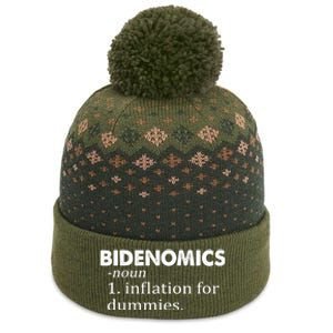 Bidenomics Definition Funny AntiBiden The Baniff Cuffed Pom Beanie