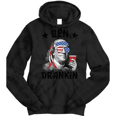 Ben Drankin Funny 4th Of July Tie Dye Hoodie