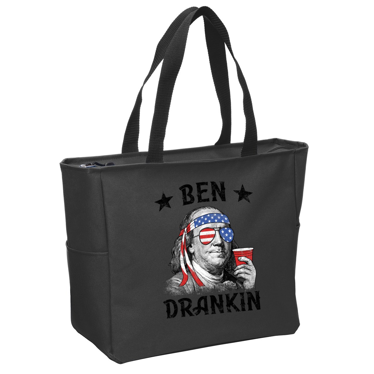 Ben Drankin Funny 4th Of July Zip Tote Bag
