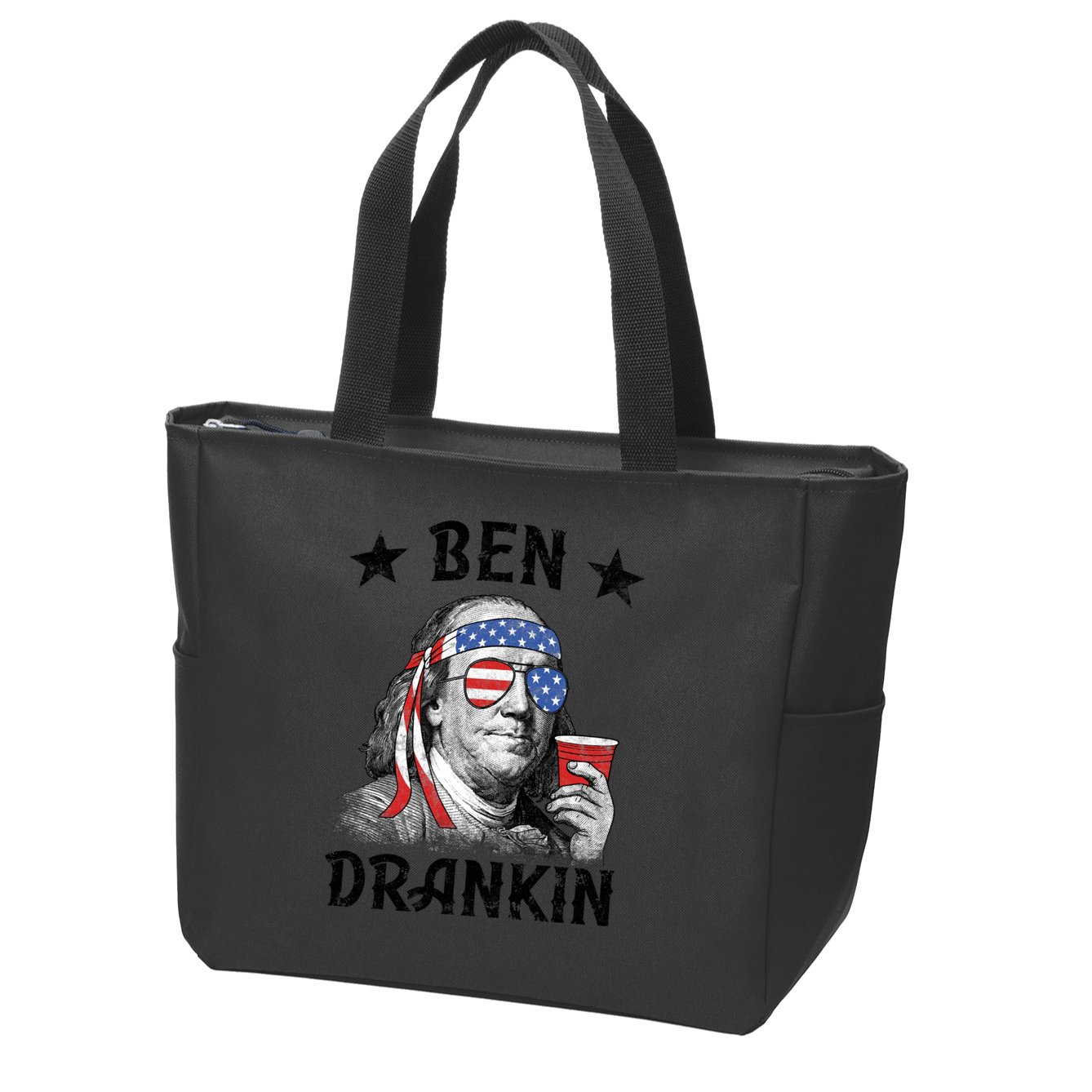 Ben Drankin Funny 4th Of July Zip Tote Bag