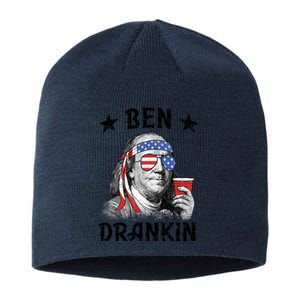 Ben Drankin Funny 4th Of July Sustainable Beanie