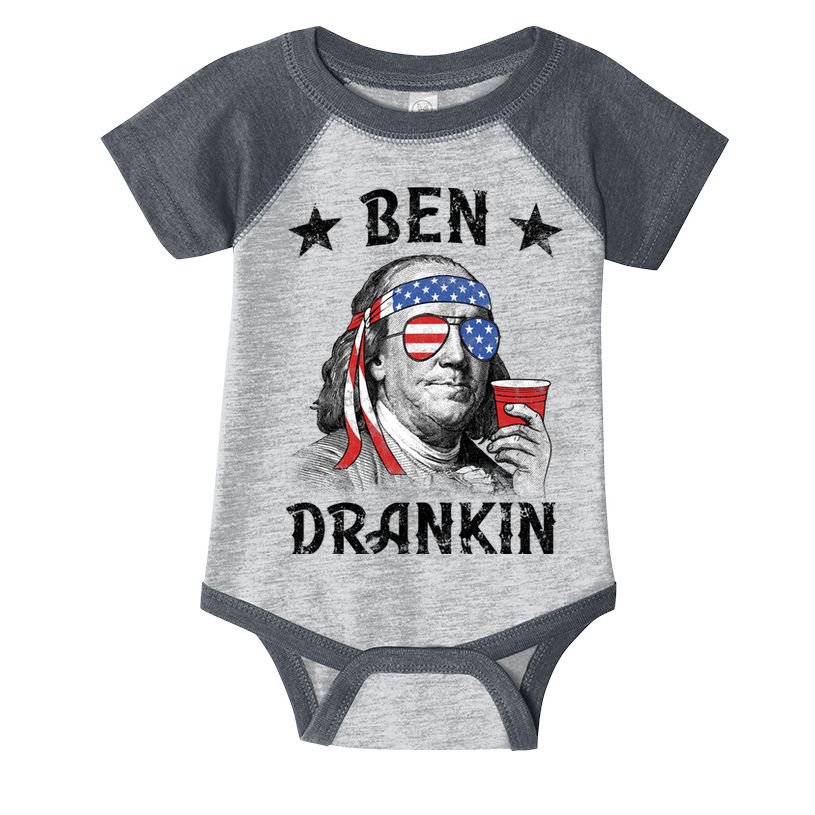 Ben Drankin Funny 4th Of July Infant Baby Jersey Bodysuit