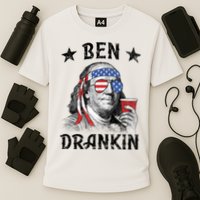 Ben Drankin Funny 4th Of July Cooling Performance Crew T-Shirt