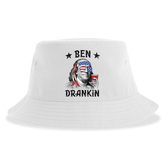 Ben Drankin Funny 4th Of July Sustainable Bucket Hat