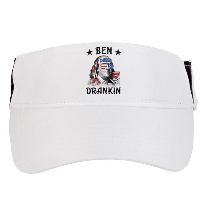 Ben Drankin Funny 4th Of July Adult Drive Performance Visor