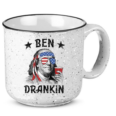 Ben Drankin Funny 4th Of July 15oz Campfire Ceramic Mug
