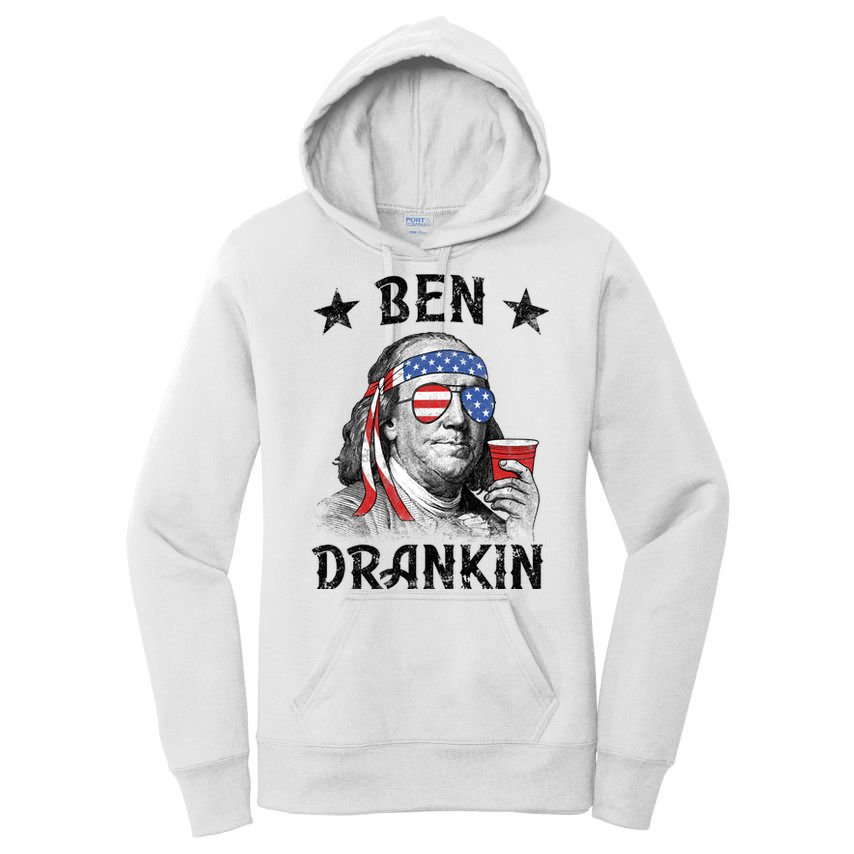 Ben Drankin Funny 4th Of July Women's Pullover Hoodie