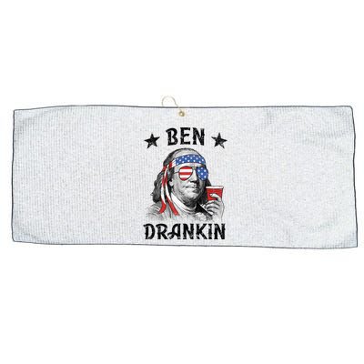 Ben Drankin Funny 4th Of July Large Microfiber Waffle Golf Towel