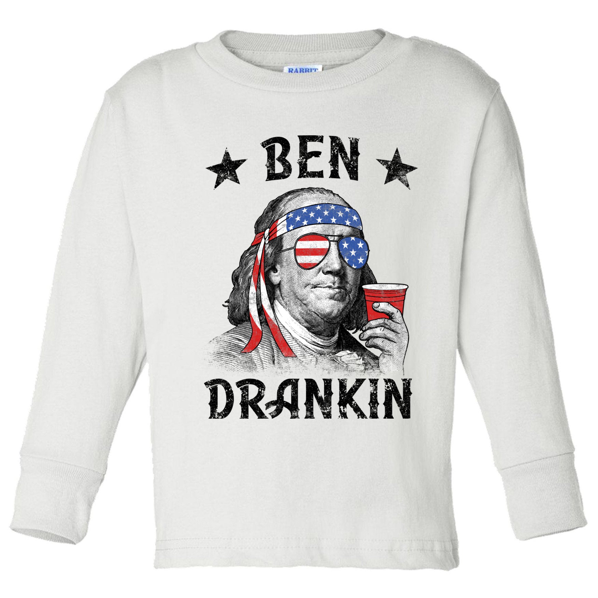 Ben Drankin Funny 4th Of July Toddler Long Sleeve Shirt