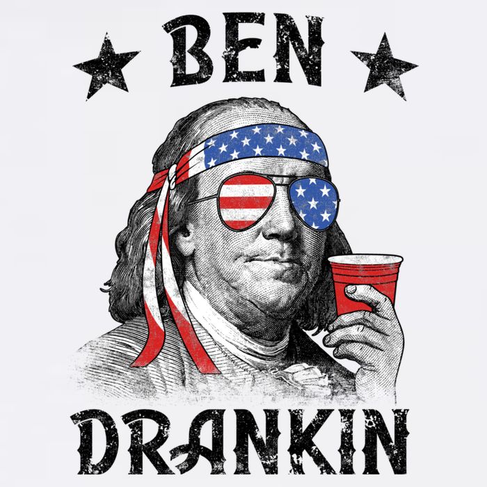 Ben Drankin Funny 4th Of July Women's Crop Top Tee
